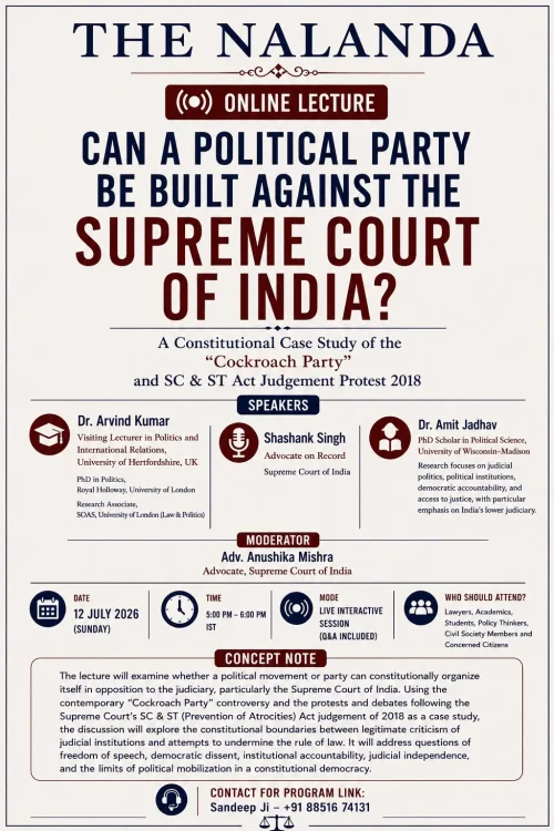 Can a Political Party be built against the supreme court of India?